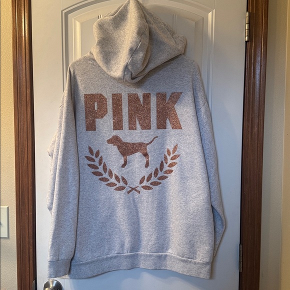 PINK Victoria's Secret Light Gray Hoodie - Picture 4 of 6